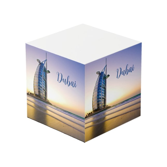 Dubai UAE Paper Cube Note Paper (Front Angled)