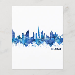 Dubai UAE Skyline Blue Flyer