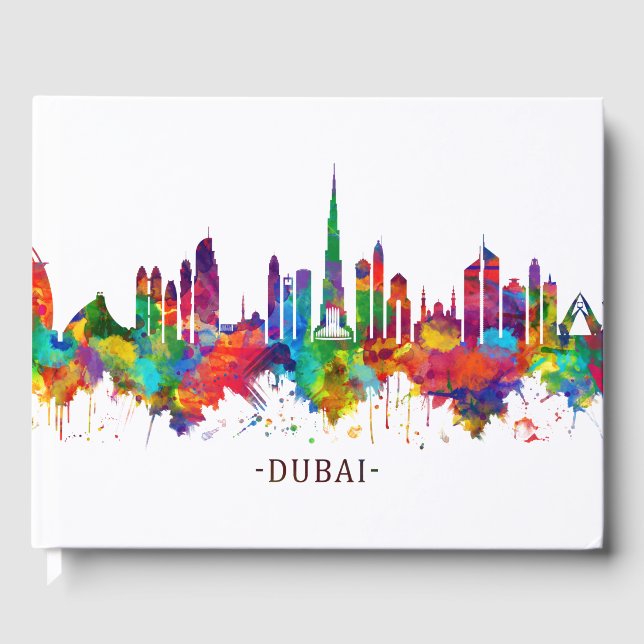 Dubai UAE Skyline Guest Book (Front)