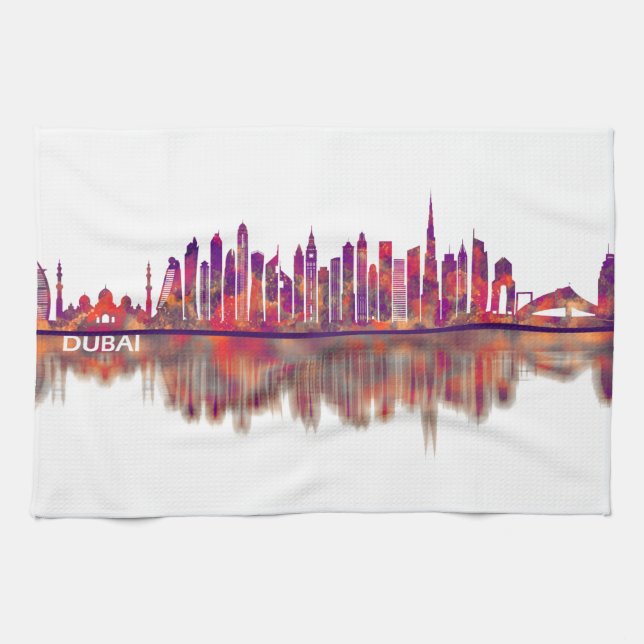 Dubai UAE Skyline Kitchen Towel (Horizontal)