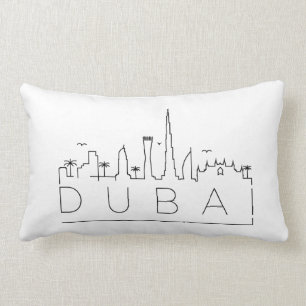 Dubai, UAE Skyline Lumbar Pillow