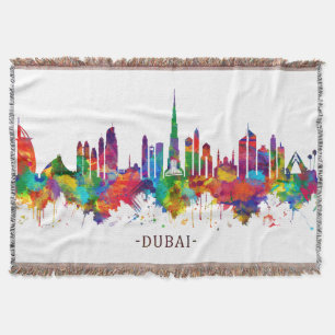 Dubai UAE Skyline Throw Blanket