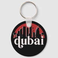Dubai UAE Vintage Retro City Skyline Cityscape Art