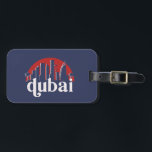 Dubai UAE Vintage Retro City Skyline Cityscape Art Luggage Tag<br><div class="desc">Vintage and retro city design with beautiful skyline, tourist attraction and cityscape art. Cool skyscraper and building silhouette illustration merchandise for tourist and traveller. Perfect as souvenir to bring back home when travelling. Save the memory of your travel and vacation with family and friends. Background colour can be customized to...</div>