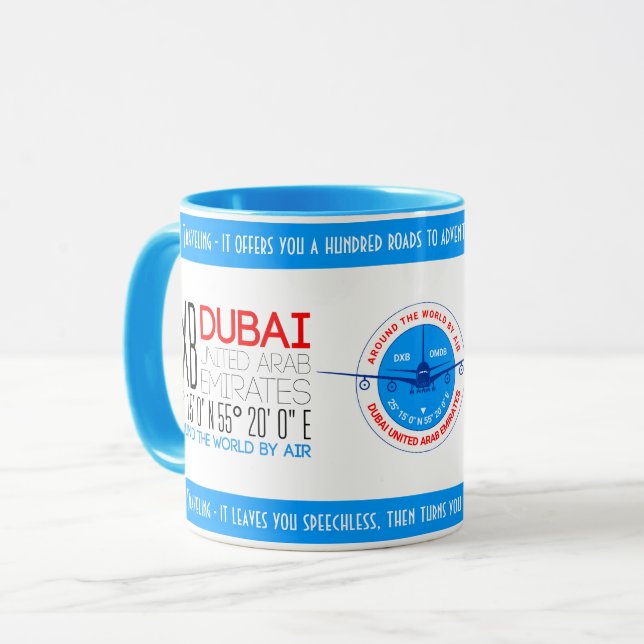 Dubai, United Arab Emirates elegant Mug (Front Left)