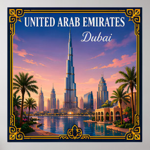🌇 Dubai United Arab Emirates Memory From Visit 🌇 Poster