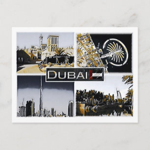 Dubai - United Arab Emirates - Mosaic - Postcard