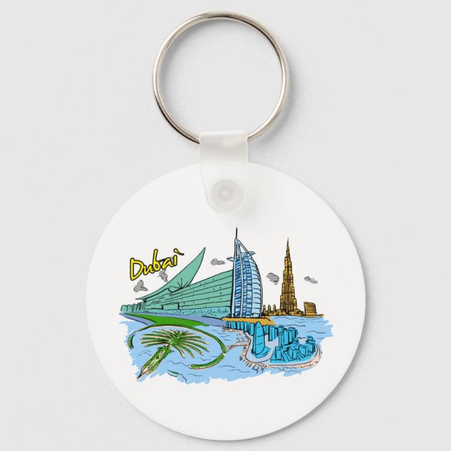 Dubai - United Arab Emirates.png Keychain (Front)