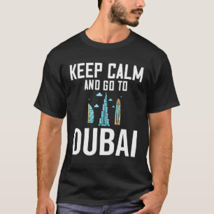 Dubai United Arab Emirates Uae City Skyline Map Tr T-Shirt