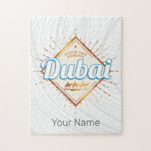 Dubai United Arab Emirates Vintage UAE Souvenir Jigsaw Puzzle