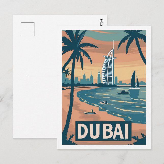 Dubai Vintage Famous Travel Place Postcard (Front/Back)