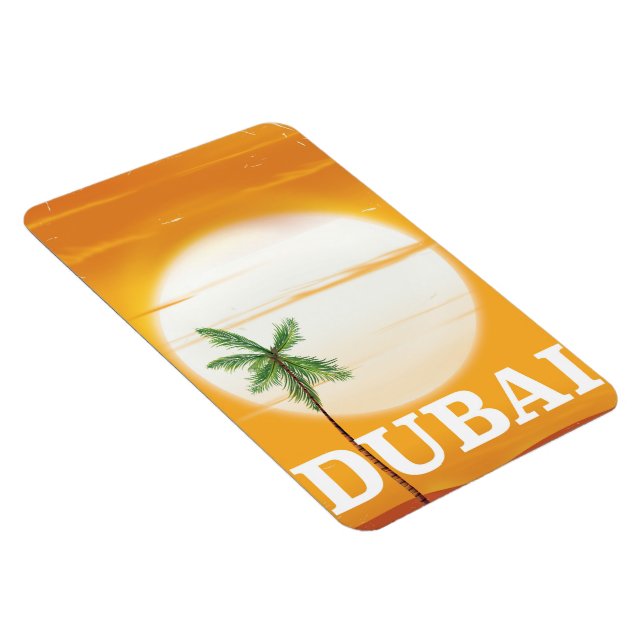 Dubai vintage style vacation poster magnet (Right Side)