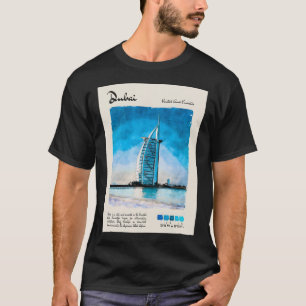 Dubai Vintage Watercolour Travel  T-Shirt
