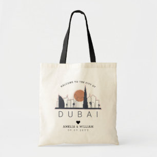 Dubai Wedding   Stylized Skyline Tote Bag