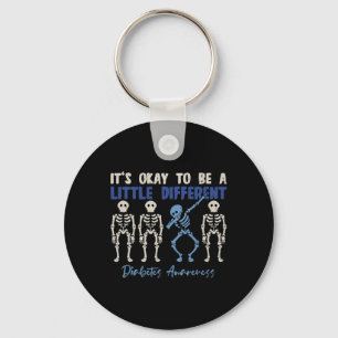 Dubbing Skeleton T1d Diabetes Awareness Warrior Cl Keychain