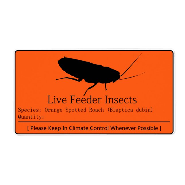 Dubia Roach Label (Front)