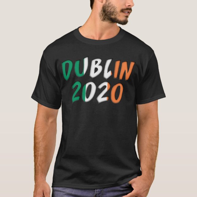 Dublin 2020 European Championship Soccer T-Shirt (Front)