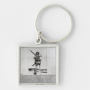 Dublin Broadsheet, 1647 Keychain