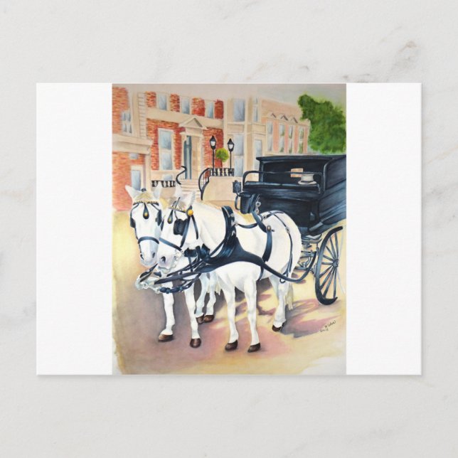 Dublin Carriage ride through St Stephens Green Postcard (Front)