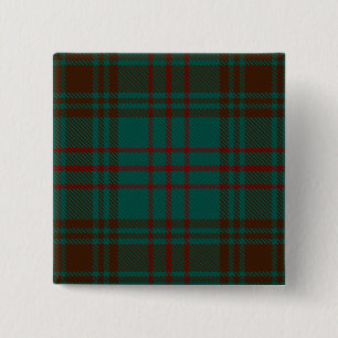 Dublin County Irish Tartan 2 Inch Square Button