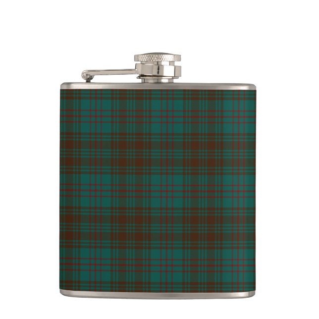 Dublin County Irish Tartan Hip Flask (Front)
