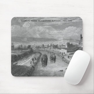 Dublin from Blaquiere Bridge, Royal Canal, Ireland Mouse Pad