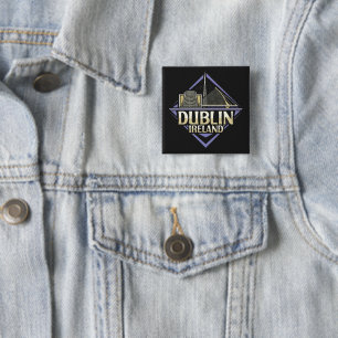 Dublin Ireland 2 Inch Square Button
