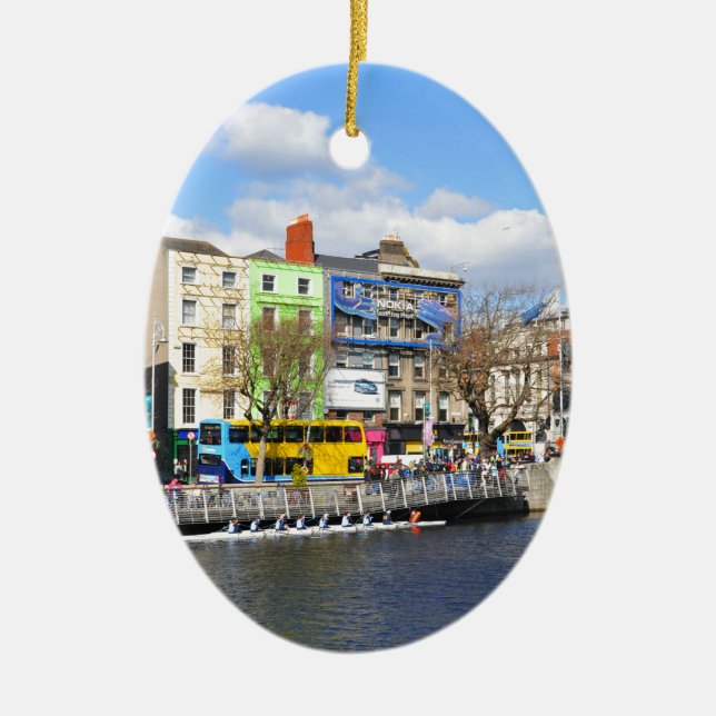Dublin. Ireland Ceramic Ornament (Front)