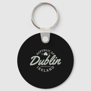 Dublin Ireland Clover Leaf Irish St. Patricks Day Keychain