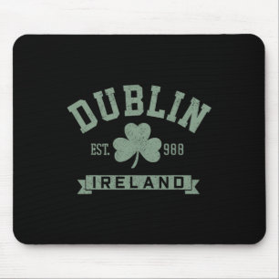 Dublin Ireland Clover Leaf Irish St. Patricks Day Mouse Pad