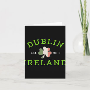 Dublin Ireland Est 988 Irish St Patrick S Day Sham Card