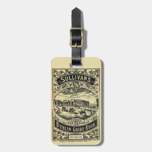 Dublin Ireland Guide Book Luggage Tag (Front Vertical)