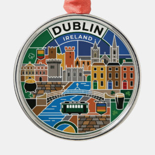 Dublin Ireland Metal Ornament
