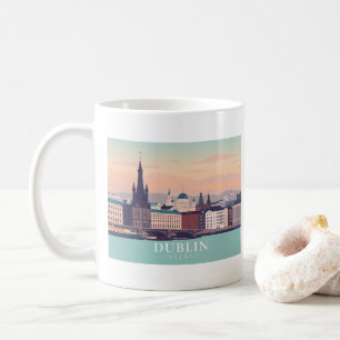 Dublin Ireland Pastel Travel Design Coffee Mug