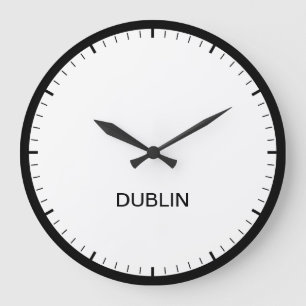 Dublin Ireland Time Zone Newsroom Style Clock