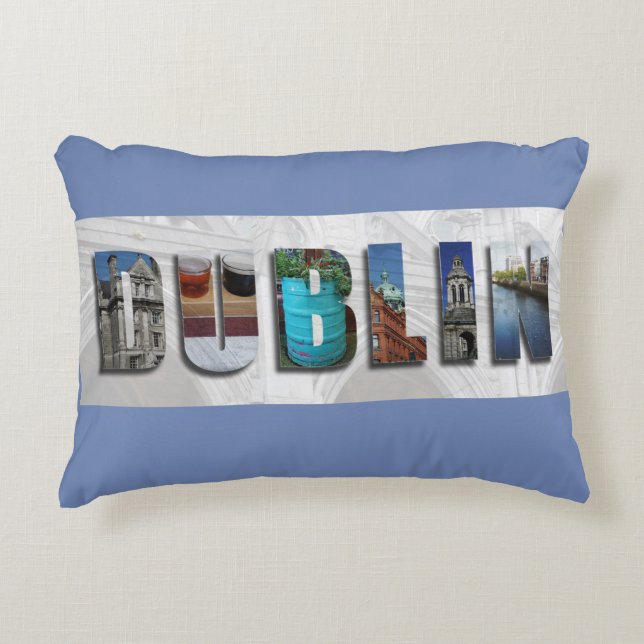 Dublin Ireland Travel Accent Pillow (Front)