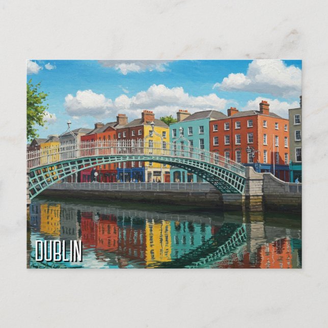 Dublin Ireland Travel Postcard (Front)