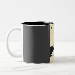 Dublin Ireland Vintage Minimal Book Cover Travel P Two-Tone Coffee Mug