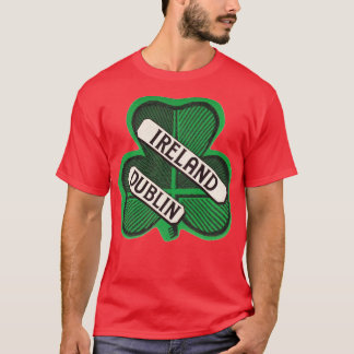 Dublin Ireland Vintage Travel Souvenir Clover T-Shirt