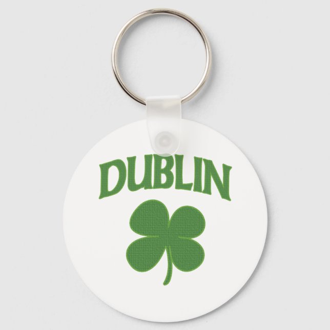 Dublin Irish Shamrock Keychain (Front)