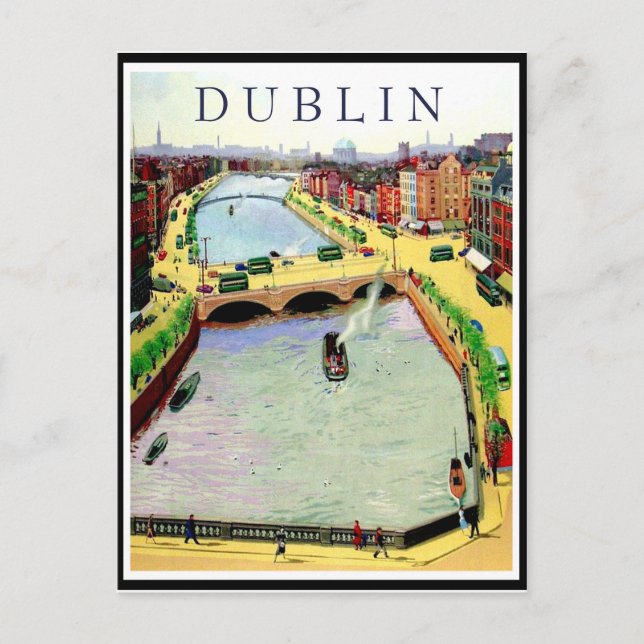 Dublin, O'Connell Bridge over the River Liffey Postcard (Front)