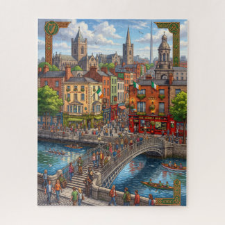 Dublin Temple Bar & Ha'penny Bridge 520 Piece Jigs Jigsaw Puzzle
