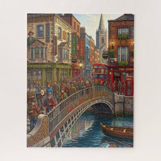 Dublin Temple Bar & Ha'penny Bridge 520 Piece Jigs Jigsaw Puzzle