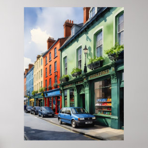 Dublin watercolor art poster