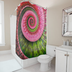 Dubman Designs: Glowing Pink and Green Fibonacci