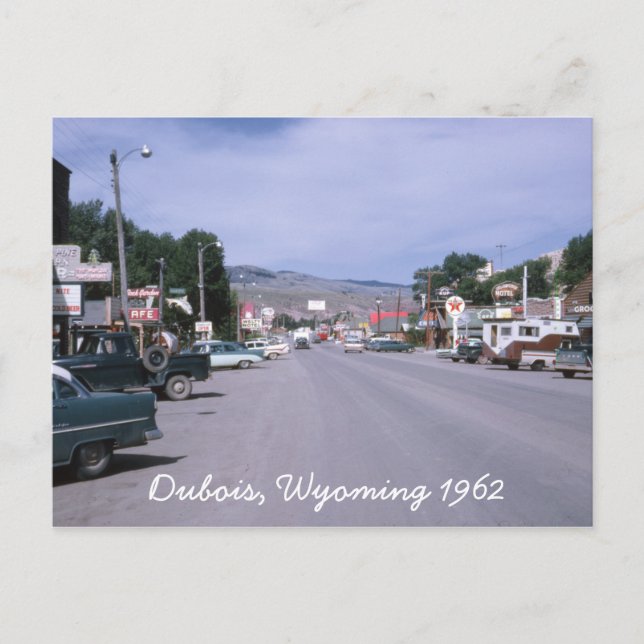 Dubois Wyoming 1962 Postcard (Front)