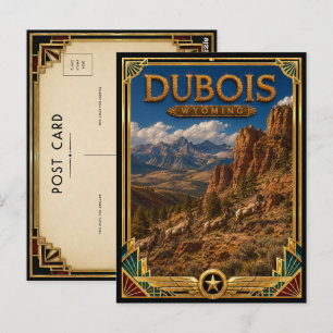 Dubois Wyoming Vintage Art Deco Golden Age Postcard