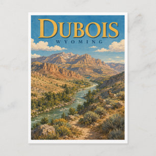 Dubois Wyoming Wind River GeoSaga Postcard