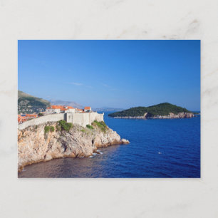 Dubrovnik and Lokrum Island on the Adriatic Sea Postcard