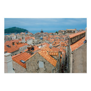 Dubrovnik city center poster